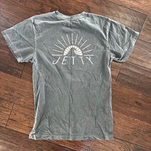 Jetty Brand Distressed Gray T-Shirt Men's Small